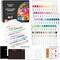 Automatic Ink Control Acrylic Paint Markers, 60 Colors Brush Tip Acrylic Paint Pens for Rock Painting, Ceramic, Wood, Canvas, Glass, Stone, Fabric, Card Making, DIY & Art Supplies